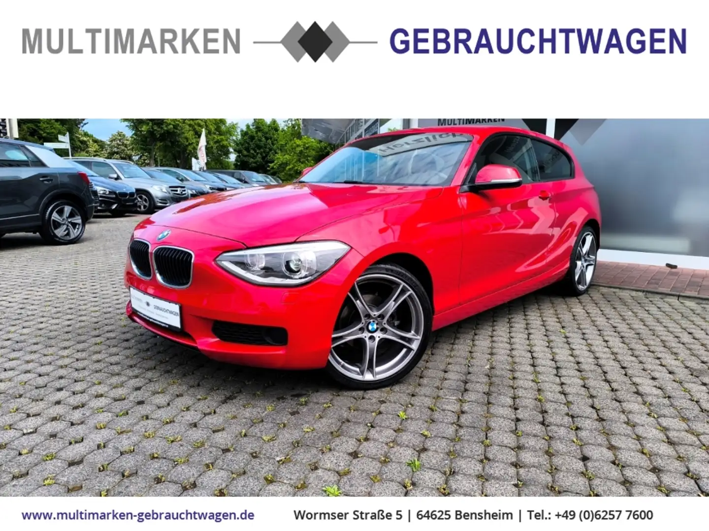 BMW 116 d Bi-Xenon/ACC/Klimaaut/SHZ/Keyless/Temp/PDC/BT Rot - 1