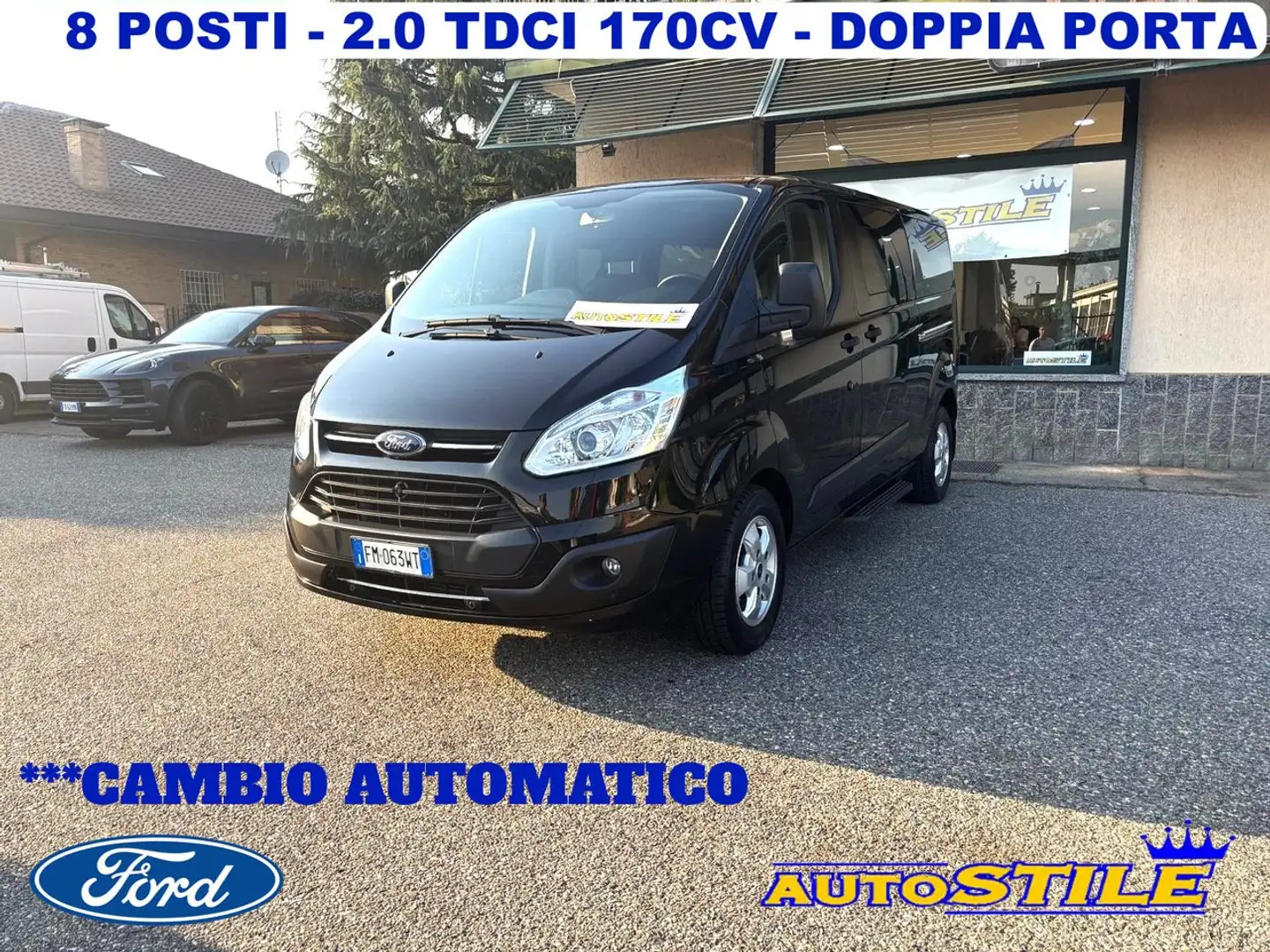 Ford Tourneo Custom 2.0 TDCi 170cv 8 Posti CAMBIO AUTOMATICO - GANCIO Nero - 1