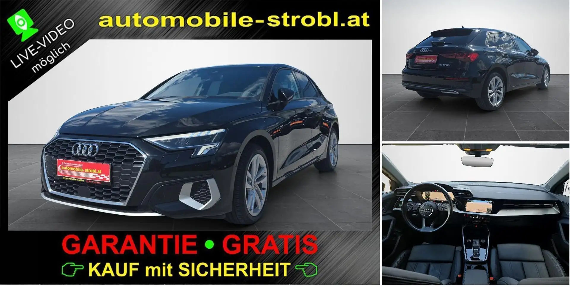 Audi A3 40 TFSI e-tron adv. Virt.C LED GARANTIE Noir - 1