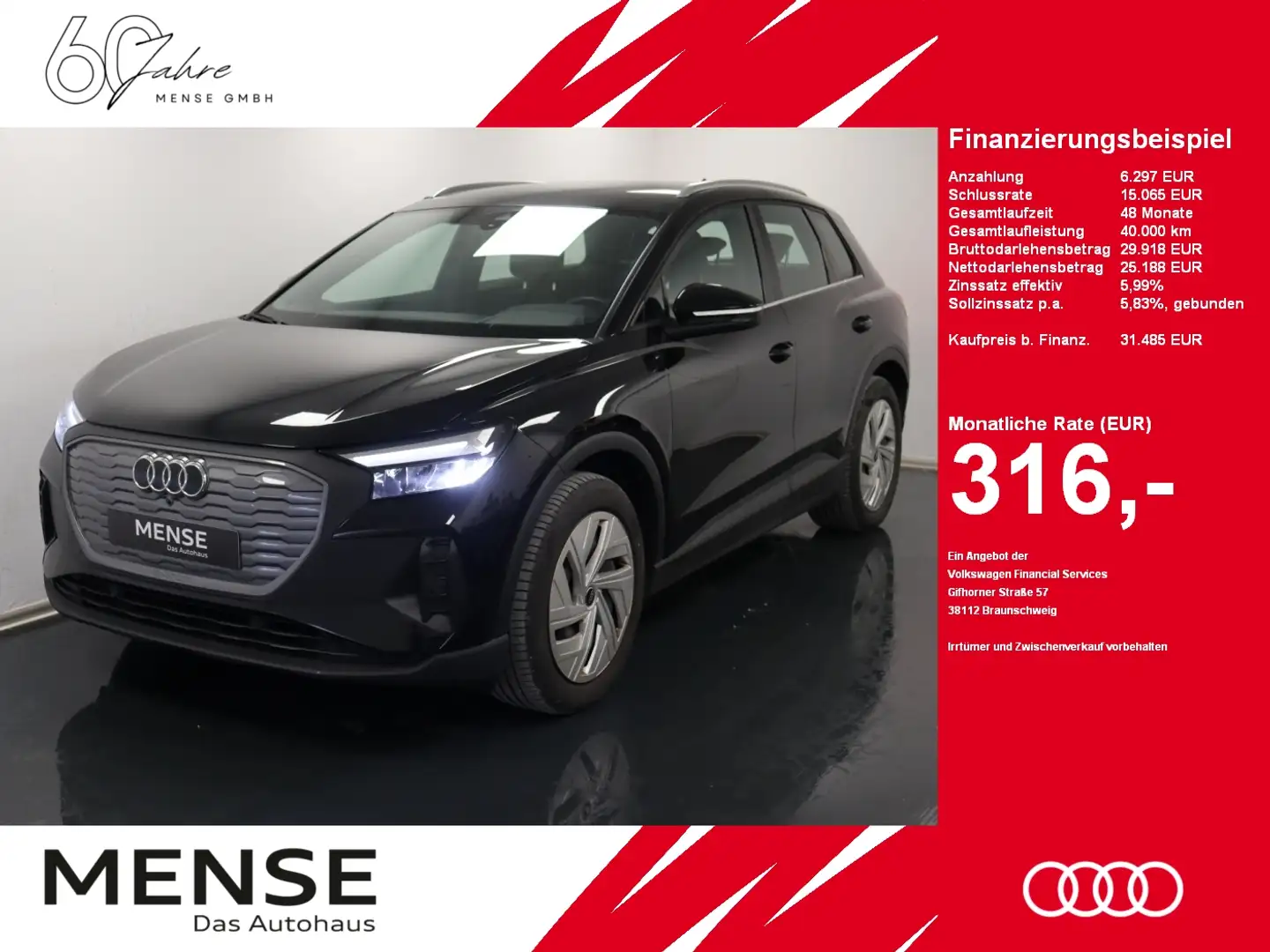 Audi Q4 e-tron 40 |STH|CarPlay|SpurH|3xKlima|Navi|PDC Schwarz - 1