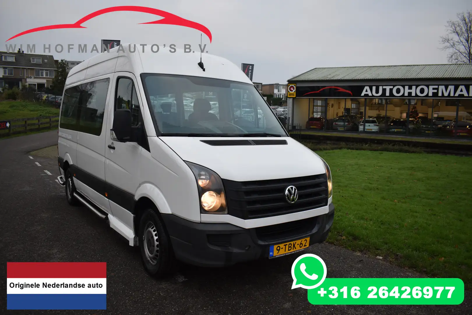 Volkswagen Crafter 35 2.0 TDI L2H2 BM BPM Vrij 9Pers Rolstoellift Cam Wit - 1