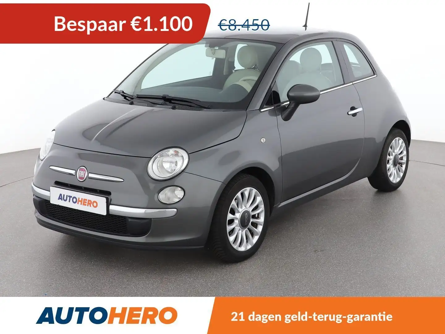 Fiat 500 1.2 Lounge Gris - 1