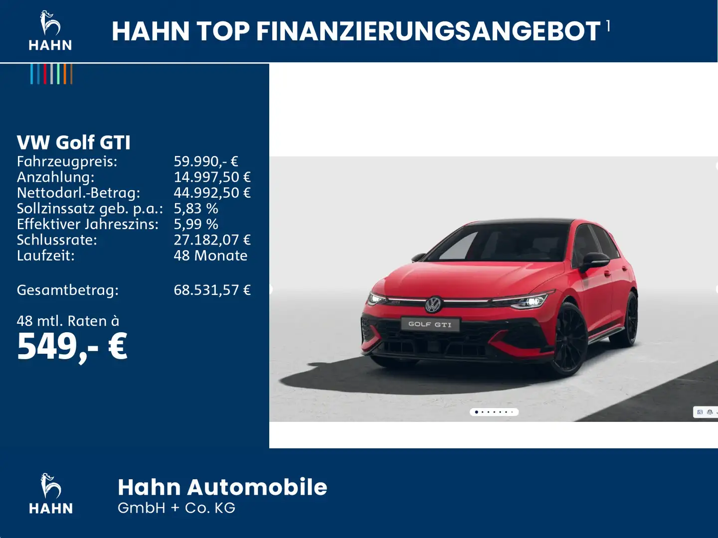 Volkswagen Golf GTI EDITION 50 2,0TSI 239kW H&K AKRAPOVIC Rouge - 2