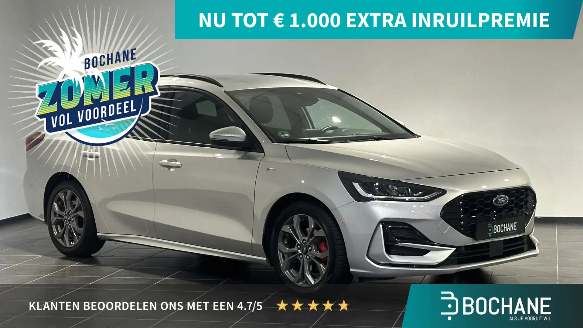 Ford Focus Wagon 1.0 EcoBoost Hybrid 125 ST Line X | Navigati Grijs - 1