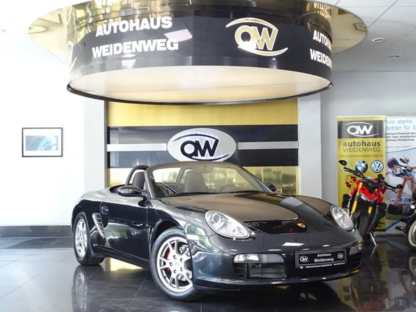 Porsche Boxster 2.7 Xenon Leder Deuts.2Hand.erst 82943KM Schwarz - 1