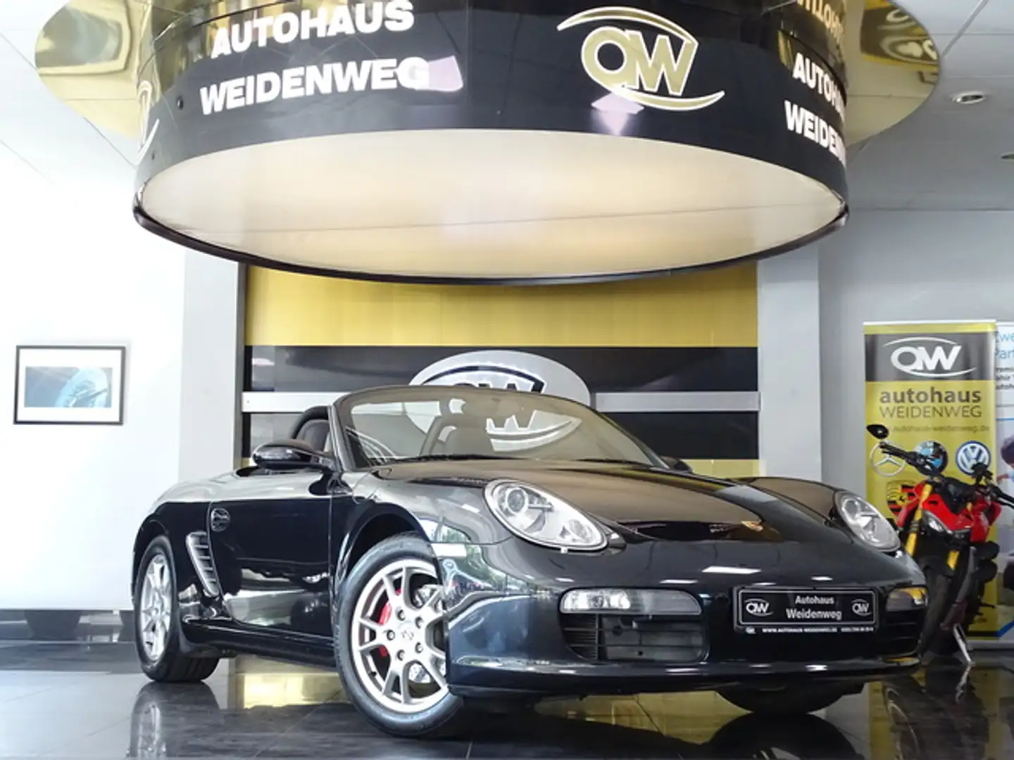 Porsche Boxster 2.7 Xenon Leder Deuts.2Hand.erst 82943KM Schwarz - 2