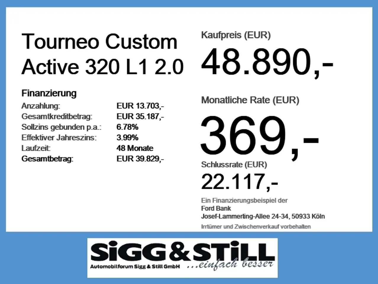 Ford Tourneo Custom Active 320 L1 2.0 MATRIX*360°*B&O*SHZ 4