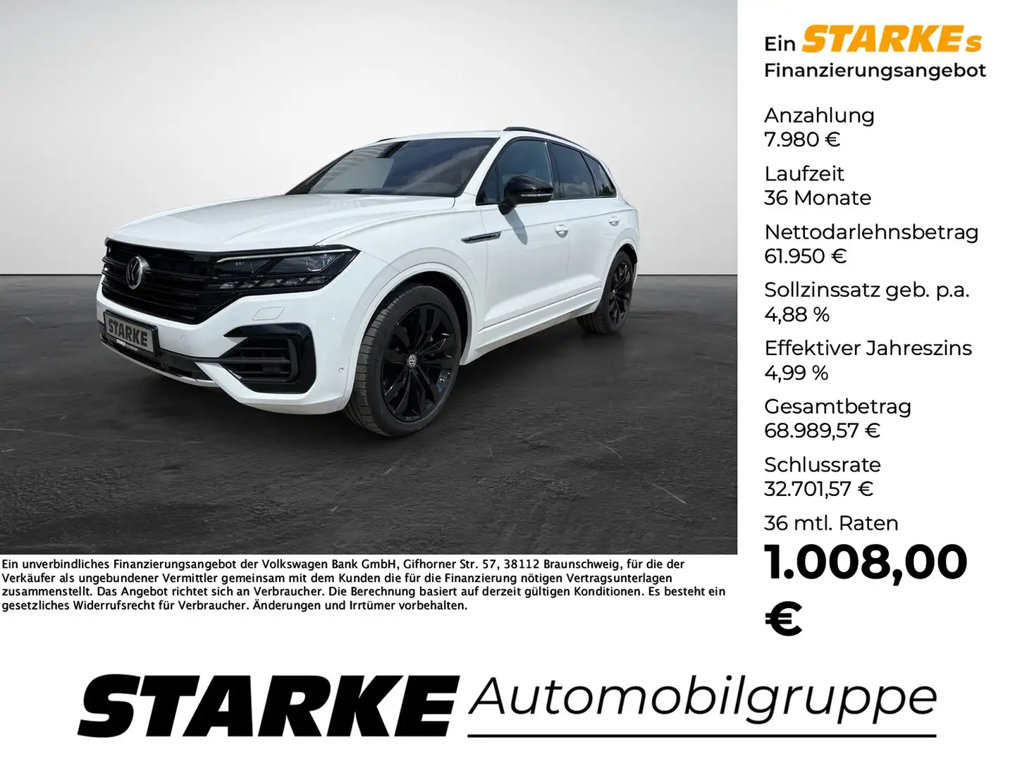 Volkswagen Touareg V8 TDI 4M R-Line Black Style Blanco - 1