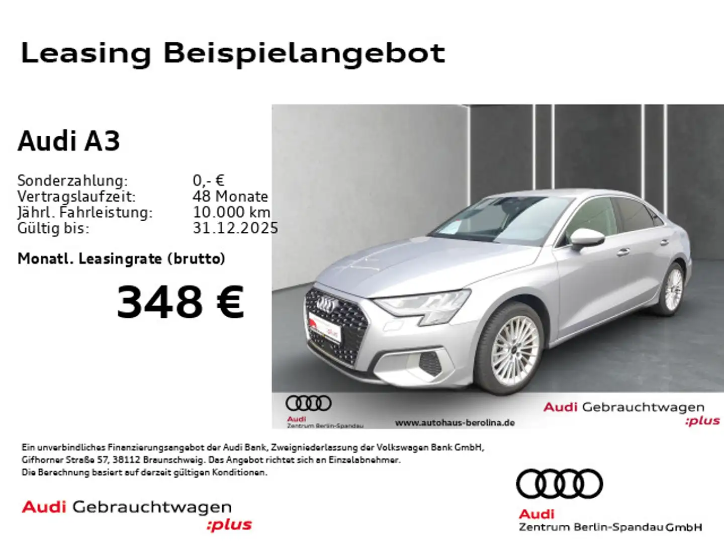 Audi A3 A3 Lim. 35 TFSI Adv. S tronic *Smartph.-int.* Silber - 1