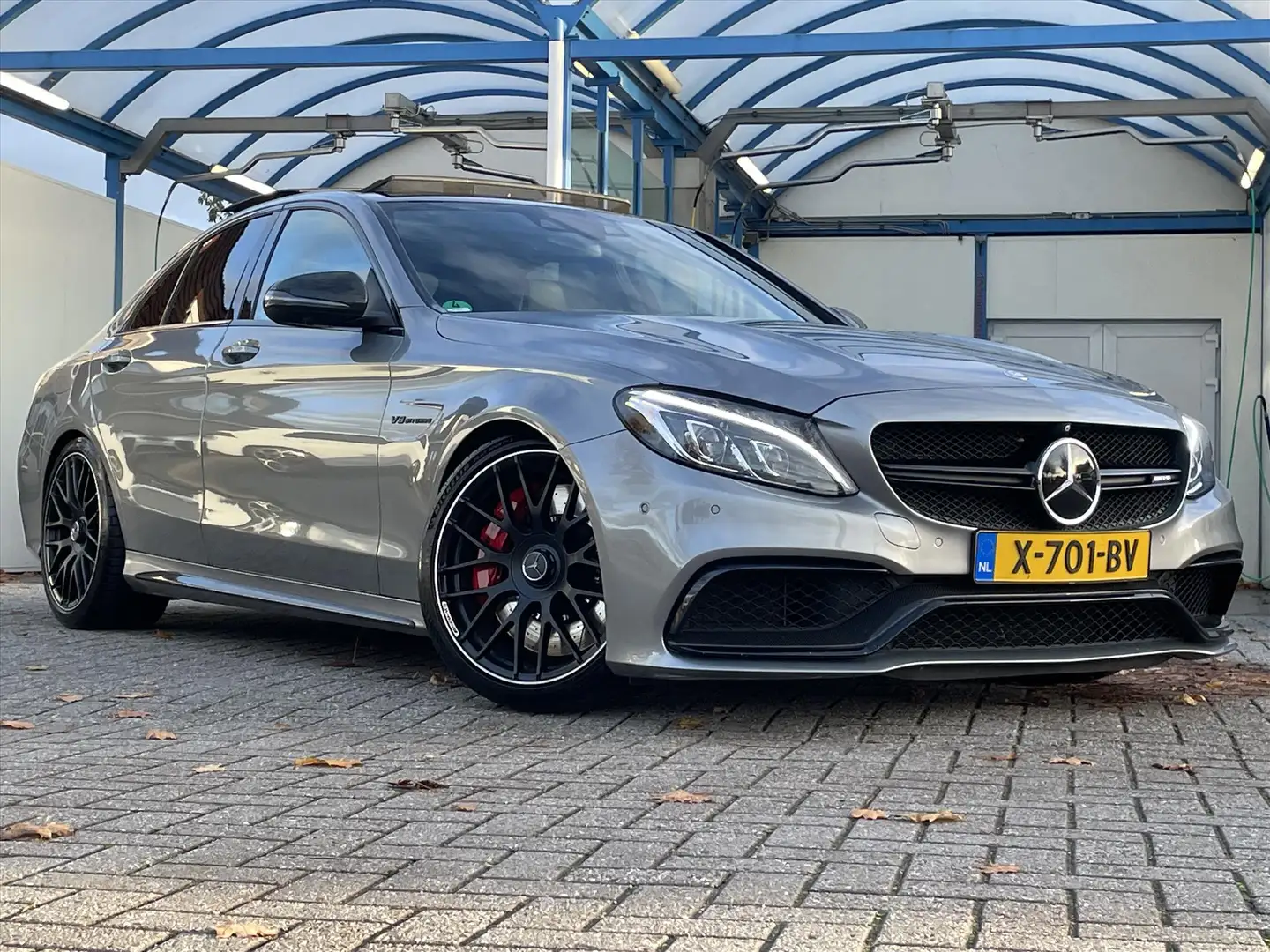 Mercedes-Benz C 63 AMG C63 S 510PK Edition 1 / Pano / Schaalstoelen / Car Grijs - 2