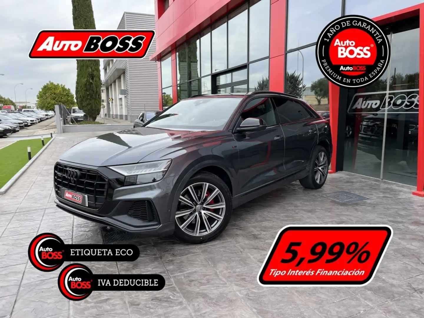 Audi Q8 50 TDI Black line quattro tiptronic Gris - 1