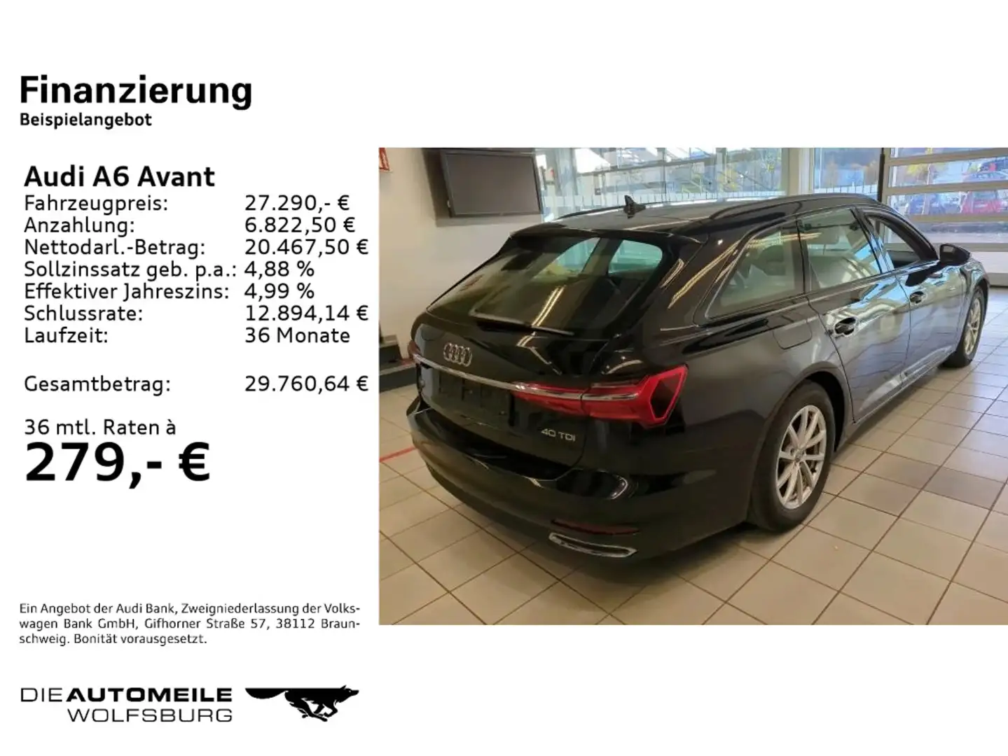 Audi A6 Audi A6 Avant 40TDI S tronic LEDER/AHK/ Schwarz - 2