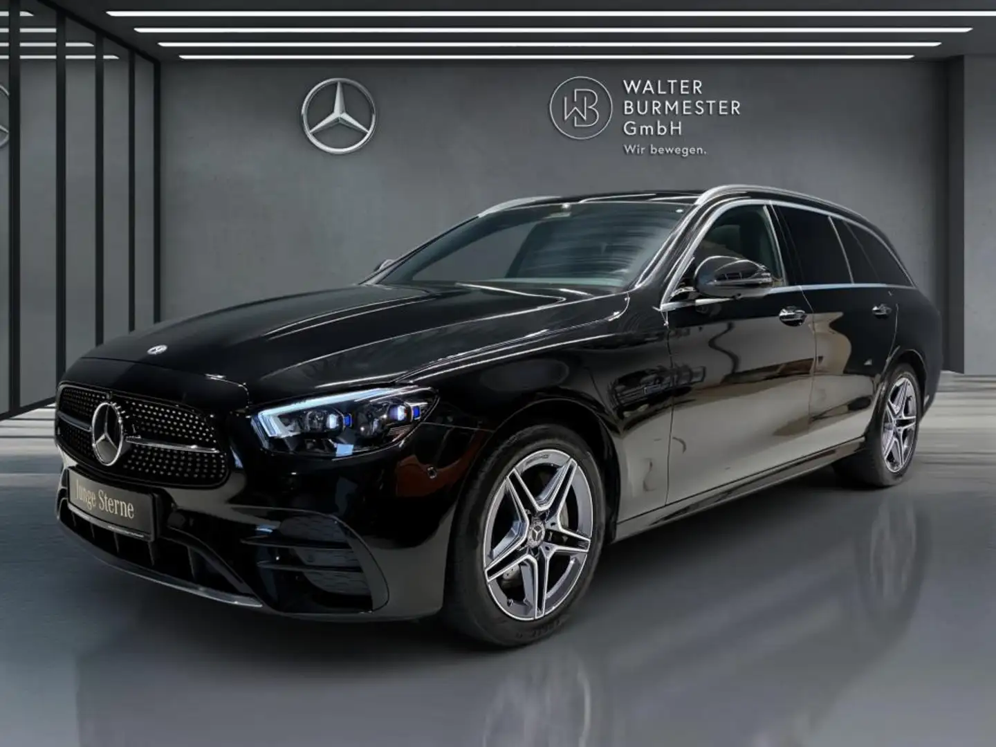 Mercedes-Benz E 300 de T Avantgarde+360°+Distronic+Navi+Pano Zwart - 1