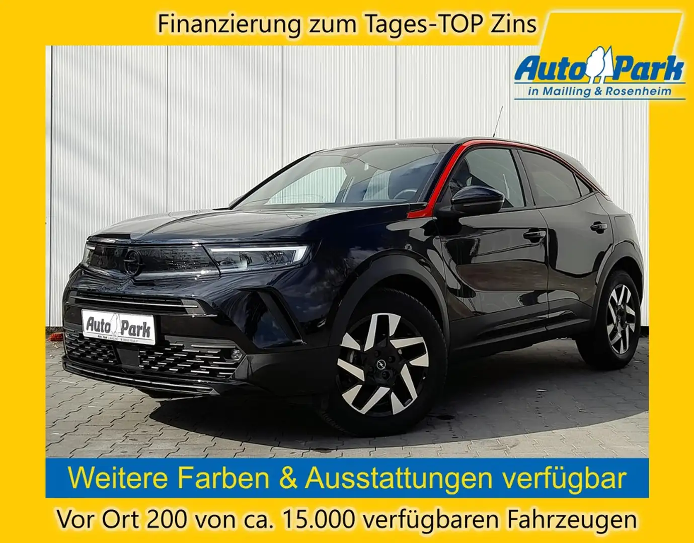 Opel Mokka 1.2 Turbo Aut. GS Line NAVI~LED~SHZ~RFK~LHZ~ACC Zwart - 1