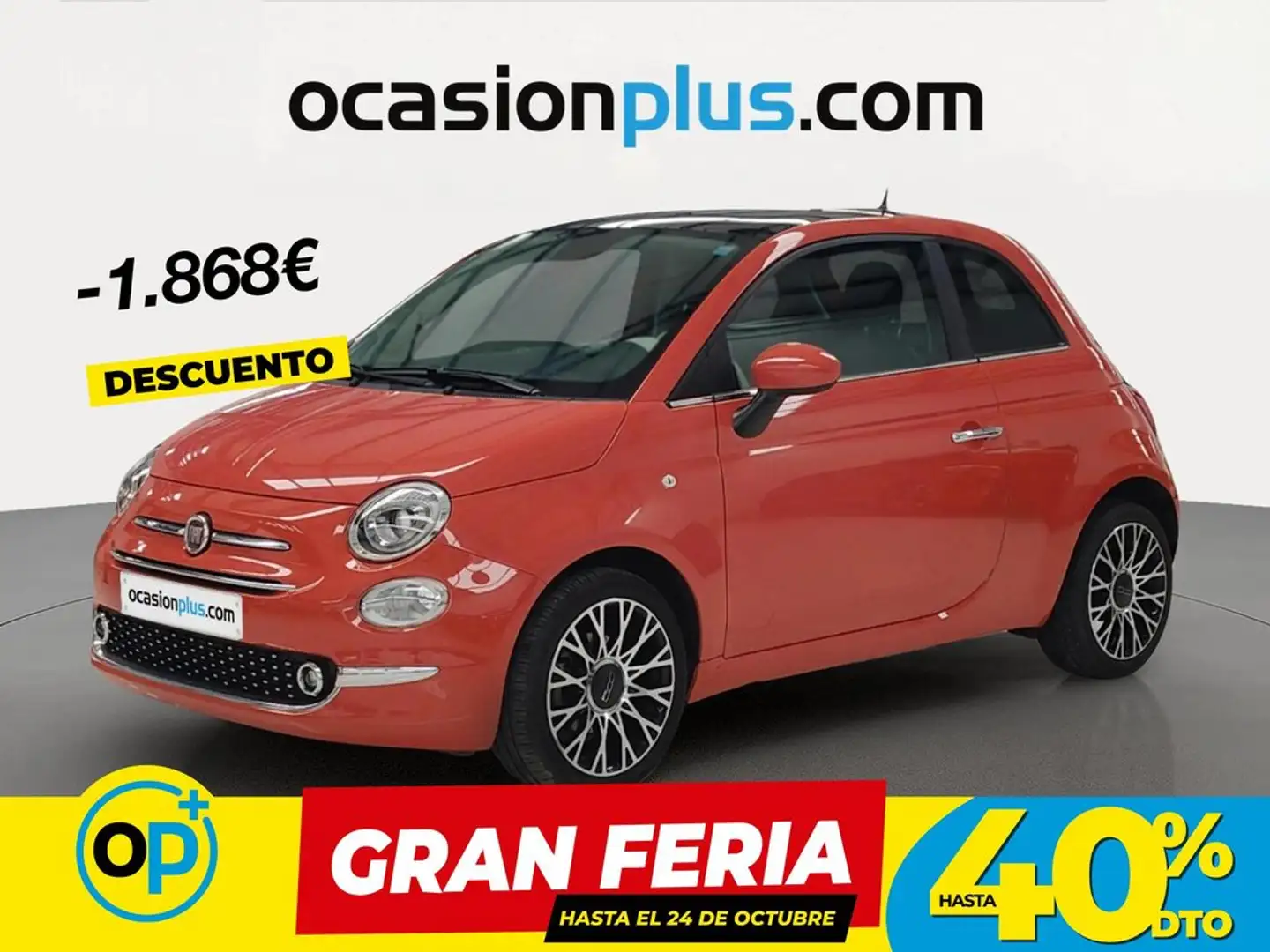 Fiat 500 1.0 Hybrid Dolcevita 52kW Naranja - 1
