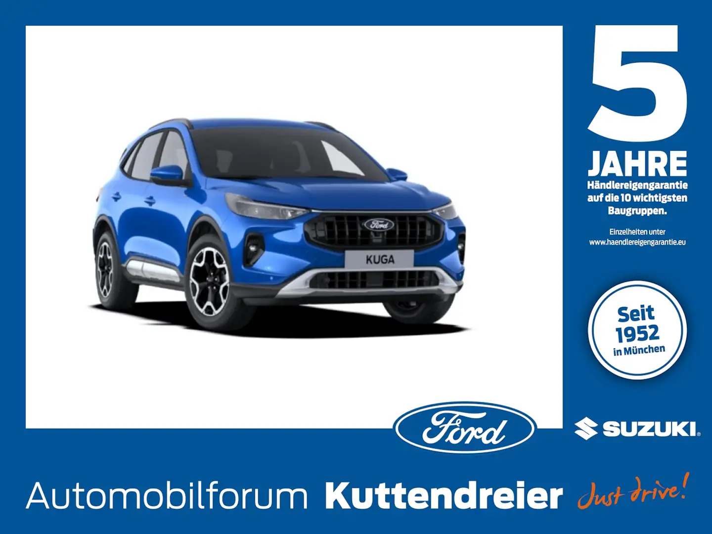 Ford Kuga 2.5 Duratec FHEV ST-Line LED+Navi+SHZ+4xSHZ Bleu - 1