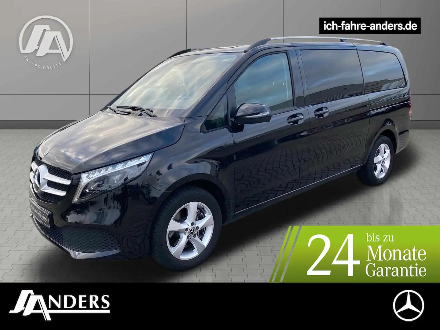 Mercedes-Benz V 220 LED*MBUX*Standhz*AHK-2,5t*2xKlima*7-Sitzer Noir - 1