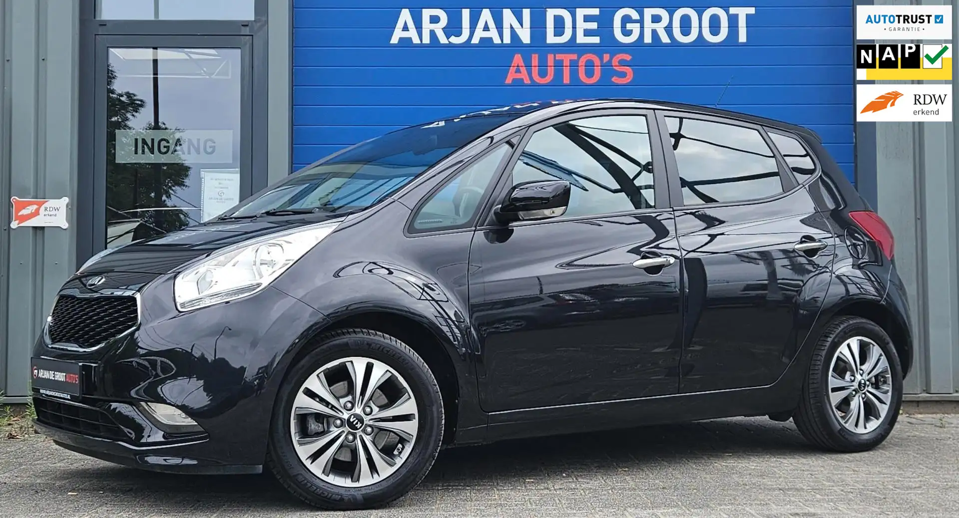 Kia Venga 1.6 125PK AUTOMAAT Clima Keyless PDC 16000KM! UNIE Negru - 1