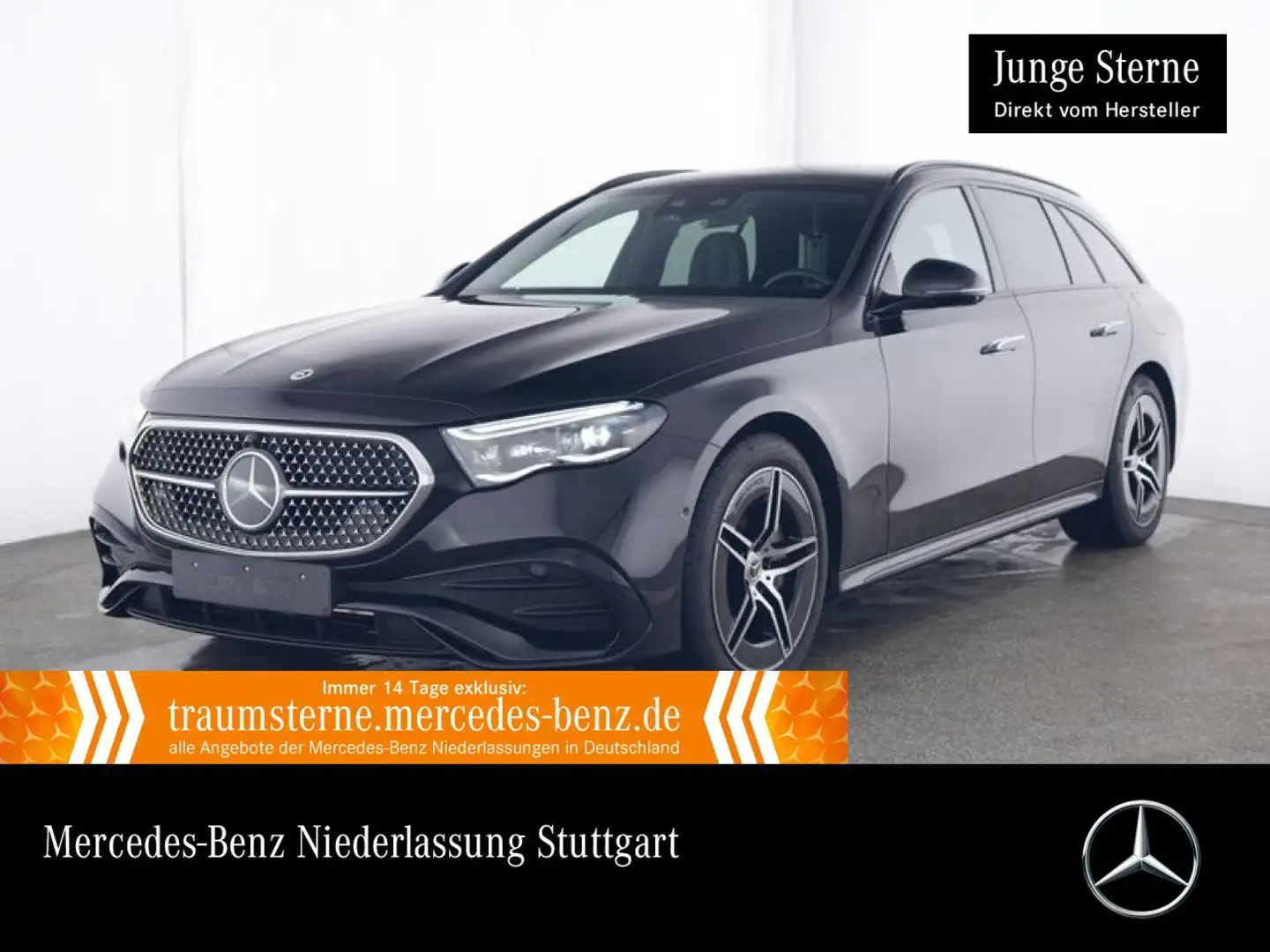 Mercedes-Benz E 300 de T Hybrid AMG Fahrass 360° Pano Burmester Schwarz - 1