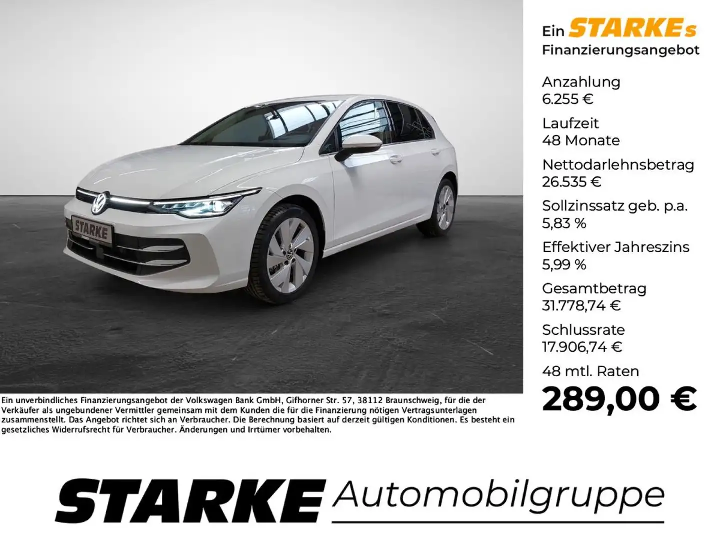Volkswagen Golf 8 1.5 TSI Style Weiß - 1