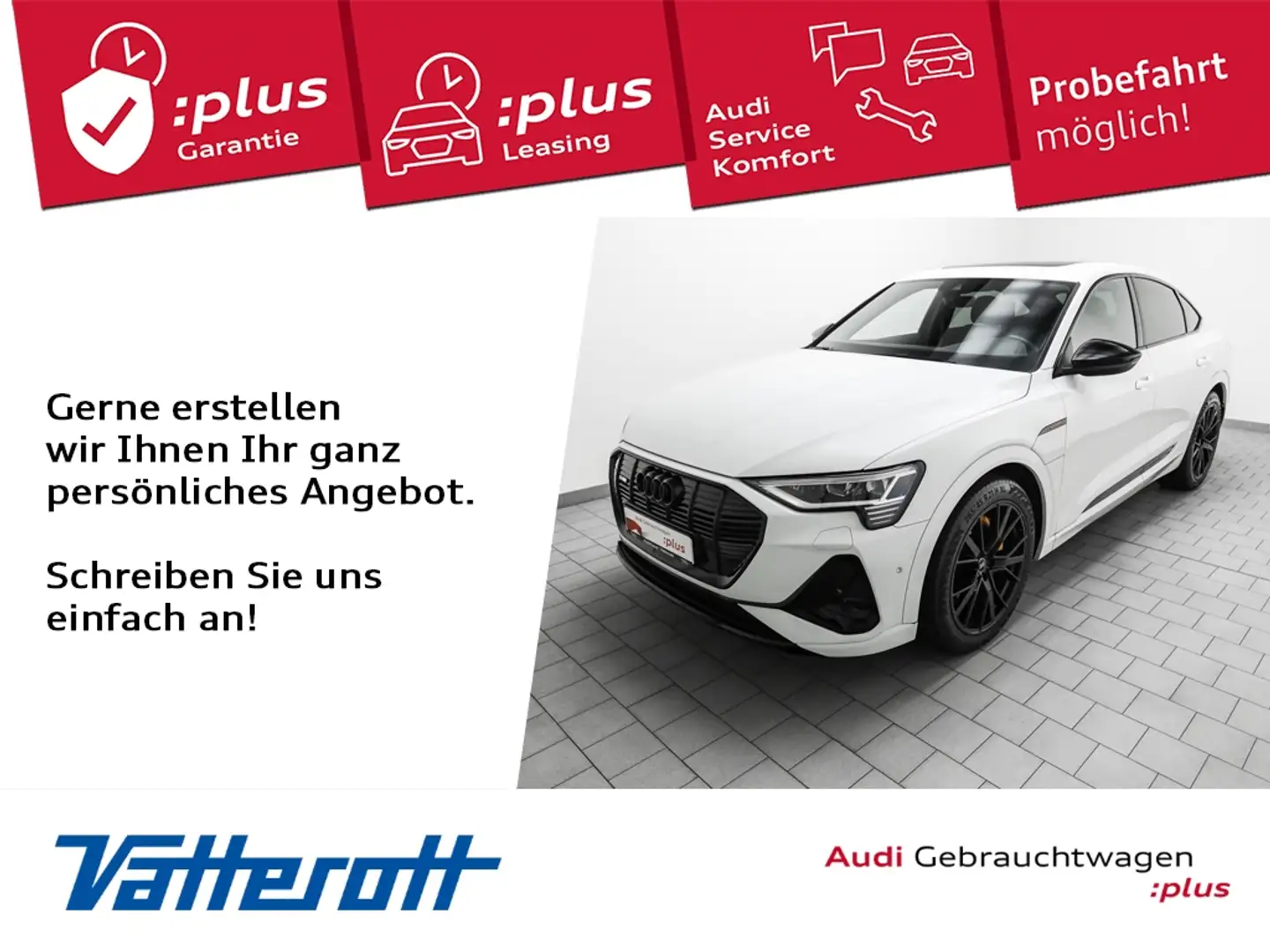 Audi e-tron Sportback 55 quattro S line Black Edition Pano AHK Weiß - 1
