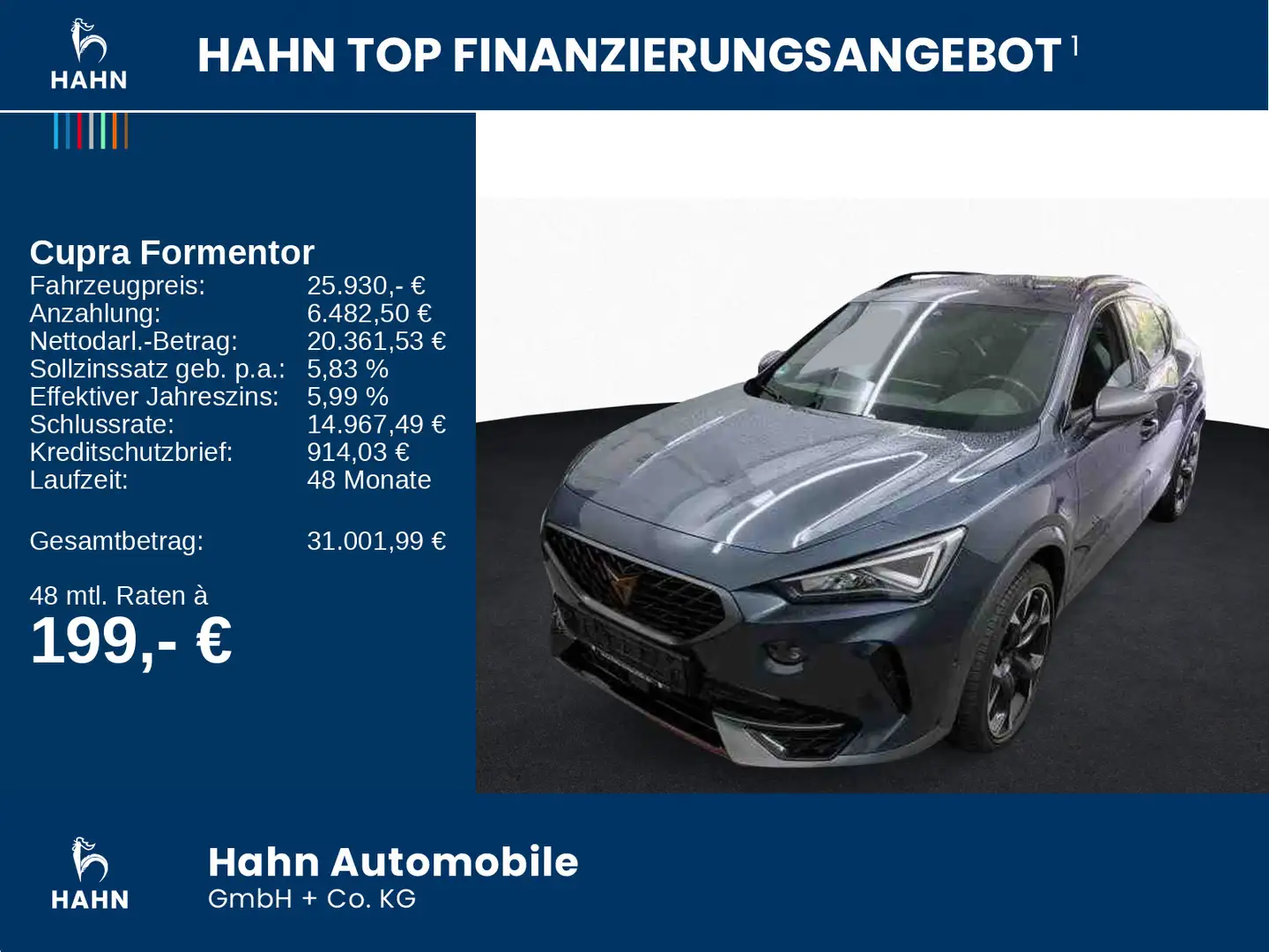 CUPRA Formentor VZ 1.4 e-HYBRID AHK LED Navi CAM Pano Grau - 2