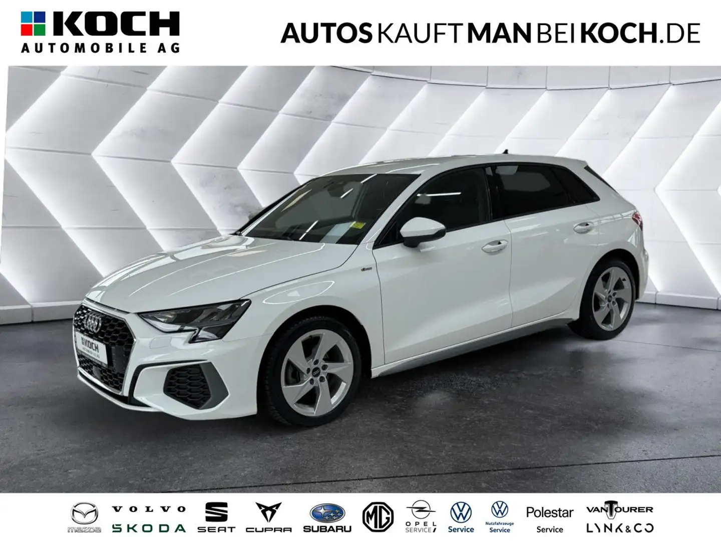 Audi A3 35 1.5 TFSI Sportback S line LED SHZ NAVI PDC Weiß - 1