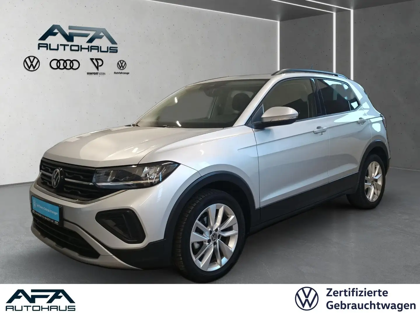 Volkswagen T-Cross 1.0 TSI LIFE DSG LED*NAV*ACC*RFK*App-Co. Silber - 1