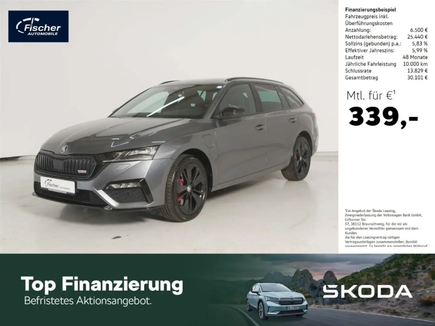 Skoda Octavia Combi 1.4 TSI iV RS DSG AHK/Matrix/DC+ Šedá - 1