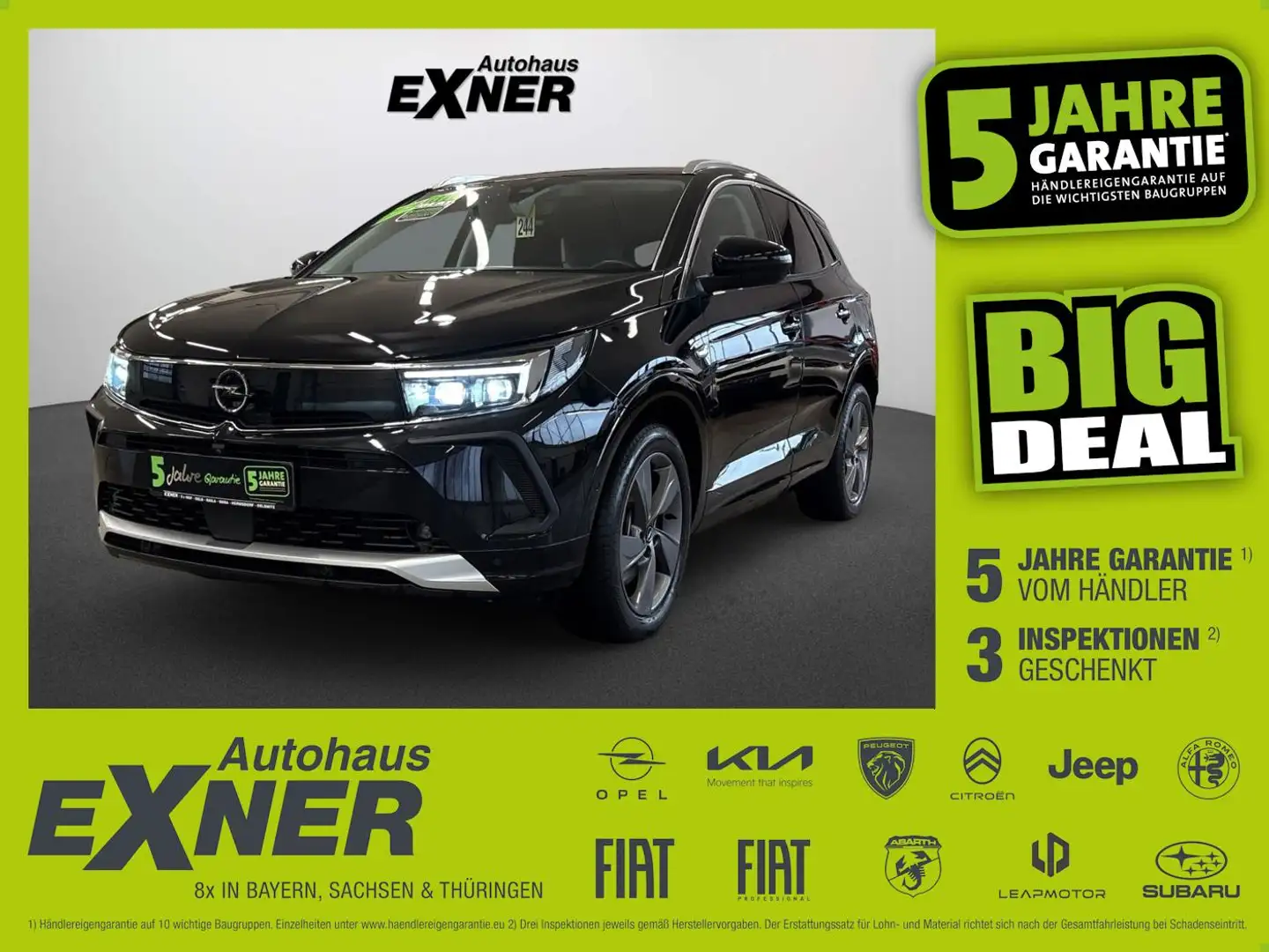 Opel Grandland 1.6 Turbo Hybrid ULTIMATE ACC+LED+Navi Schwarz - 1