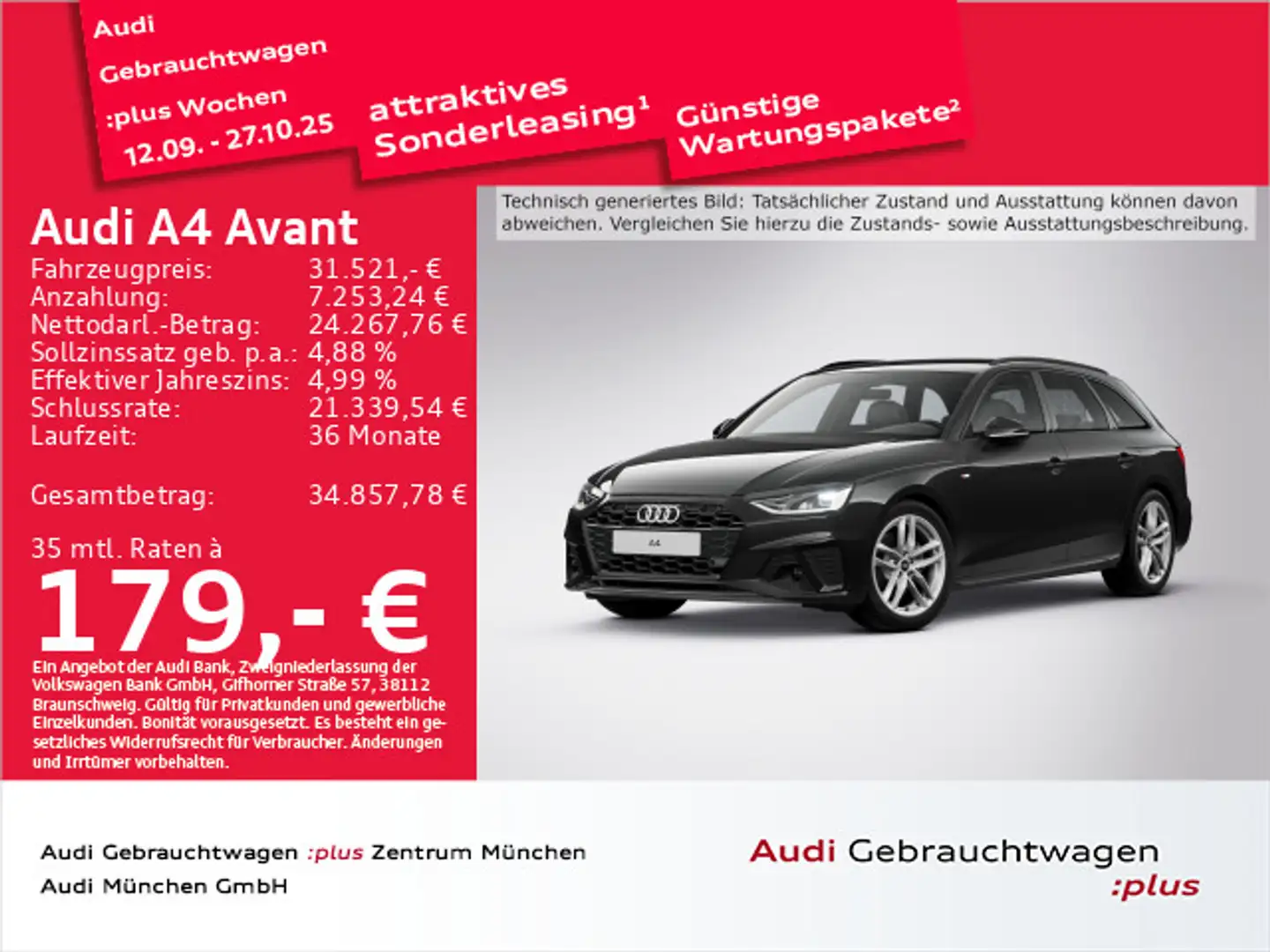 Audi A4 35 TFSI S tronic S line Kamera/ACC/Navi Schwarz - 1