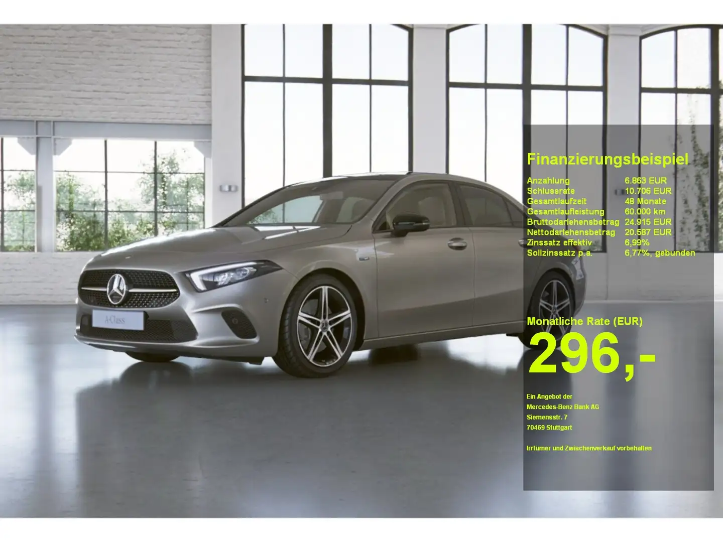 Mercedes-Benz A 250 e Limousine PROGRESSIVE+KAM+LED+NIGHT+PANO Silber - 1