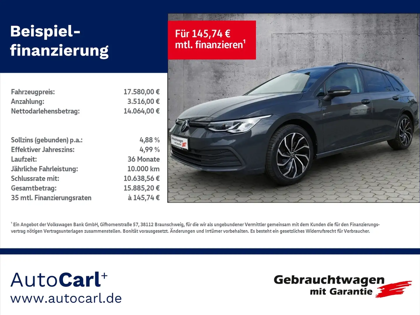 Volkswagen Golf Variant VIII Variant Life 2.0TDI DSG/Standh/Navi/ACC/SHZ Grau - 1