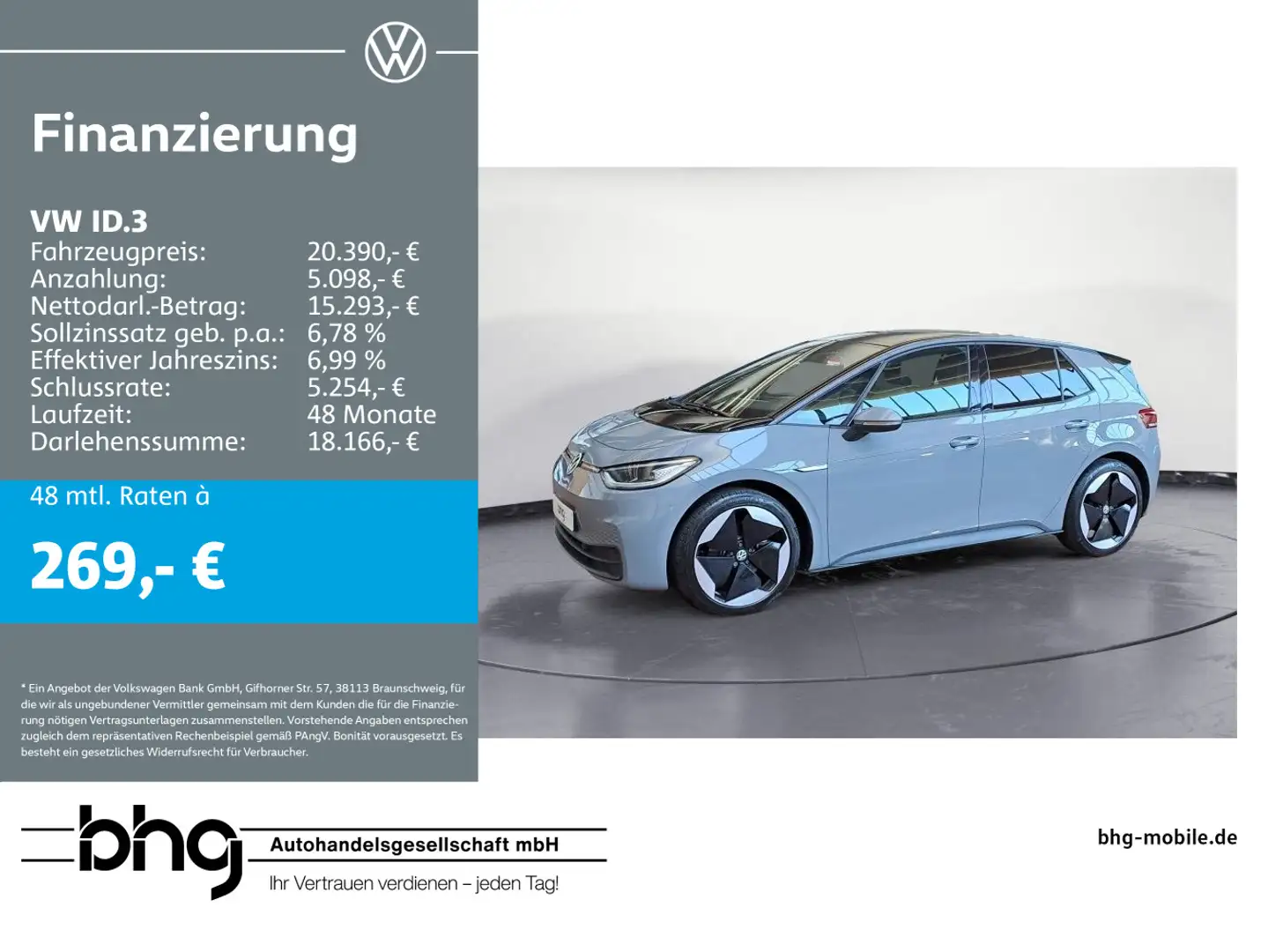 Volkswagen ID.3 Performance *STYLE* *PANO**ACC**LED-MATRIX* Grau - 1