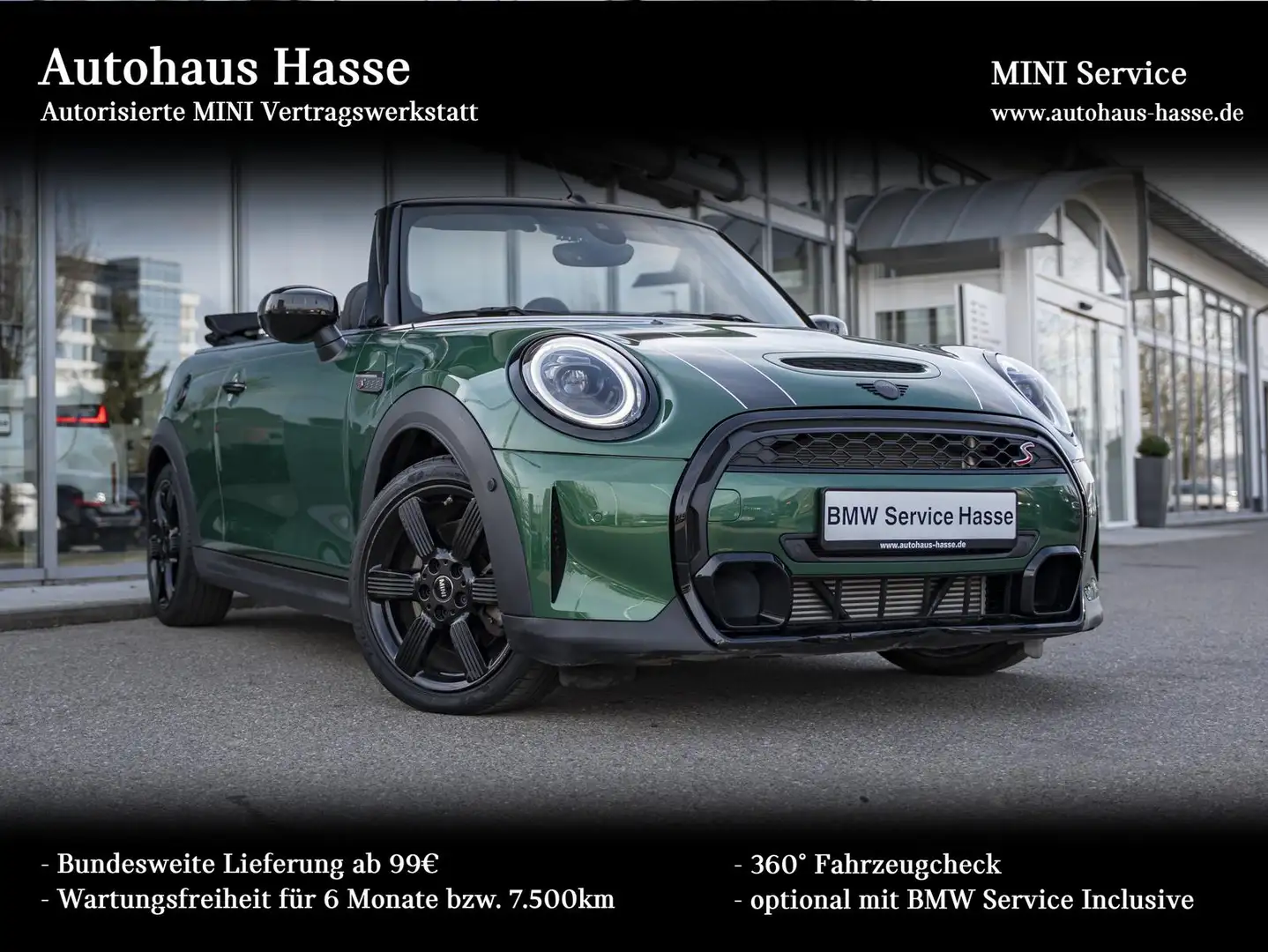 MINI Cooper S Cabrio Classic Trim KAMERA PARKASS H/K Зелений - 1