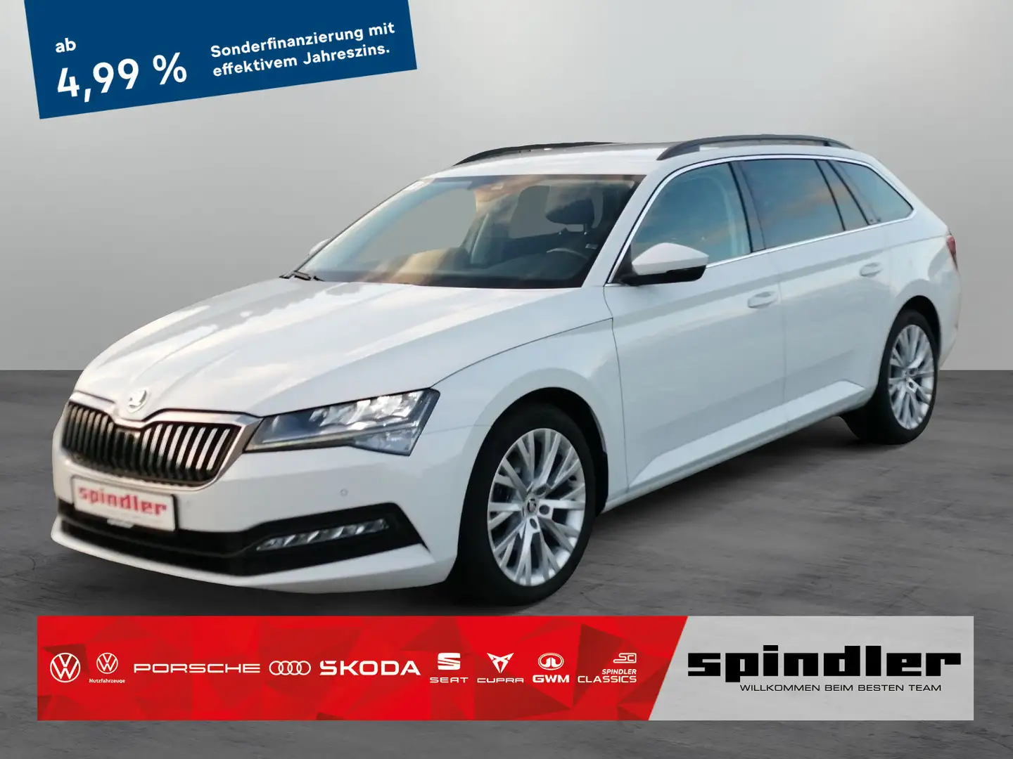 Skoda Superb Combi Amb. TSI DSG LED AHK virtual 18" Blanc - 1