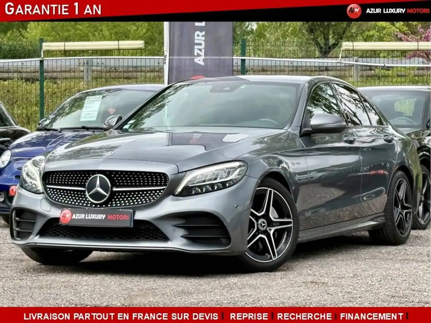 Mercedes-Benz C 180 IV (2) 180 AMG LINE 9G-TRONIC Gris - 1