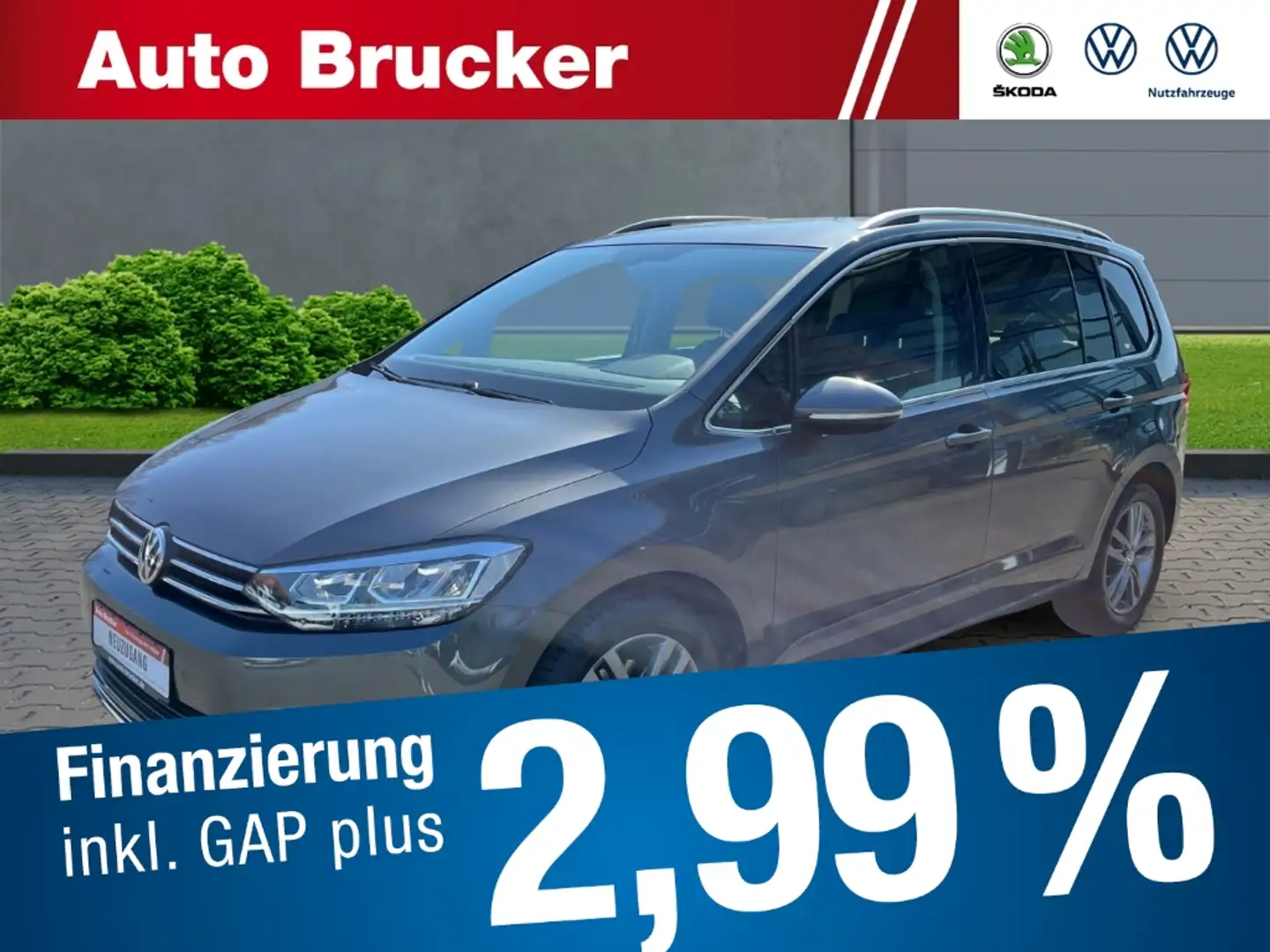 Volkswagen Touran Highline 1.5 TSI LED+SHZ+Navi+3-Zonen-Klimaautomat Gris - 1