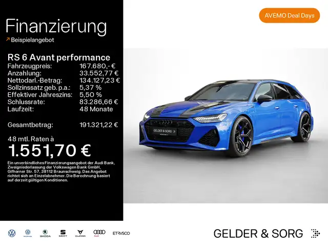 2026 Audi RS6 in Blue for sale