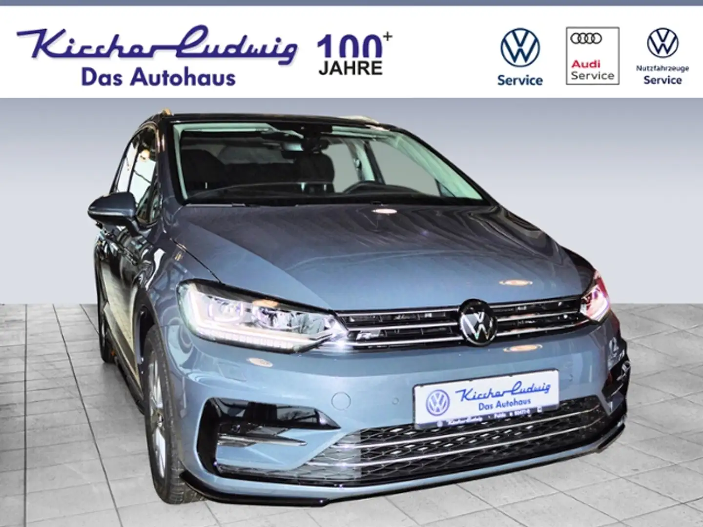 Volkswagen Touran 1,5 TSI DSG R-Line LED el. HK KLIMA AHK Grijs - 1