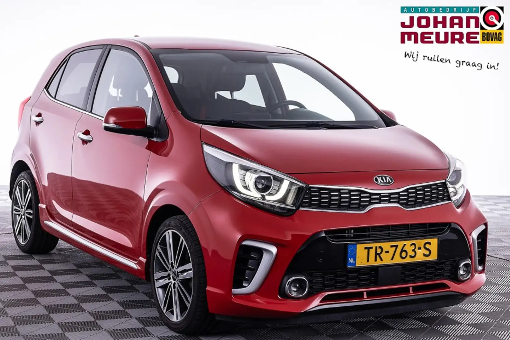 Kia Picanto 1.0 T-GDI GT-Line | LEDER | CARPLAY | CAMERA Rood - 1