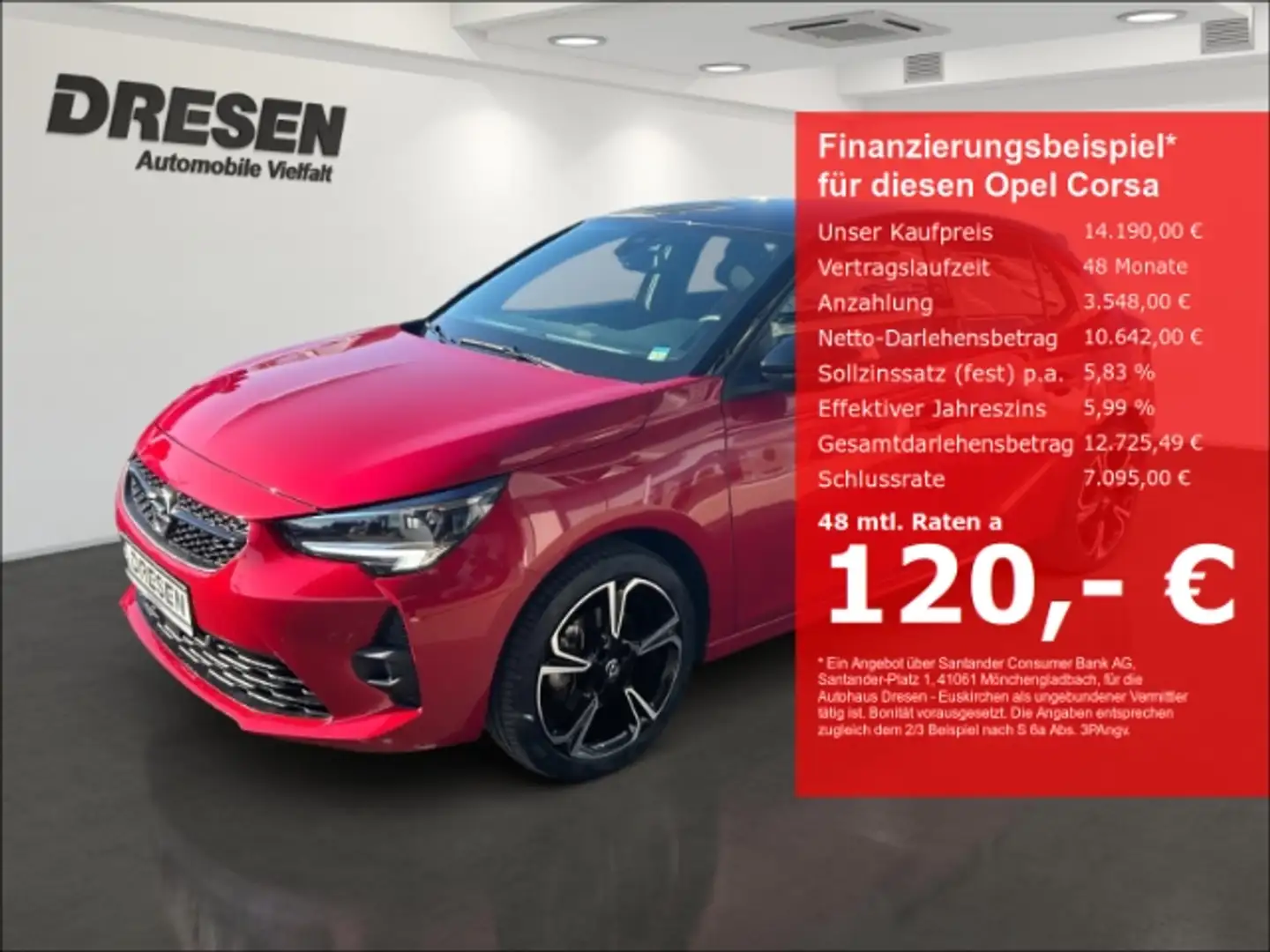 Opel Corsa F 1.2 GS Line LED-Scheinwerfer/Carplay/Klima/Tempo Rood - 1
