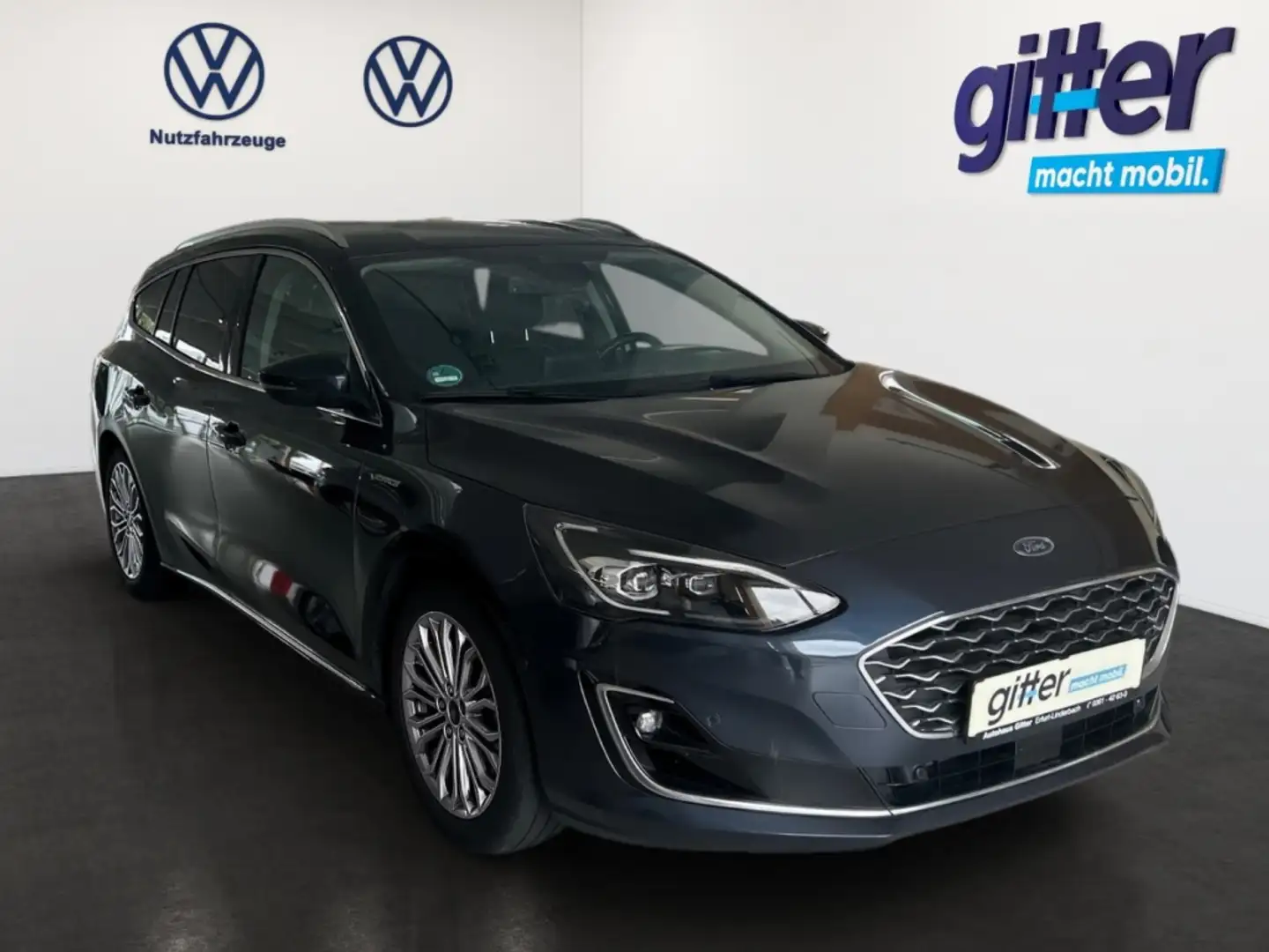 Ford Focus Turnier Vignale 1.0 LEDER  HEAD UP LED ACC CARPLAY Bleu - 2
