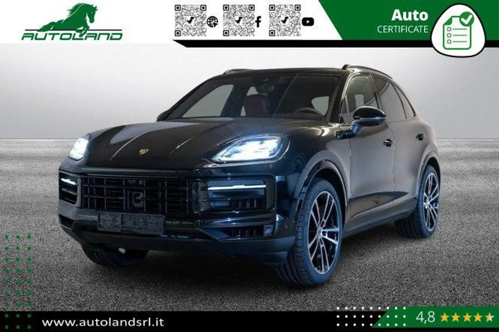 Porsche Cayenne 4.0 V8 S*Led-Pelle-tetto-Leasing* Nero - 1