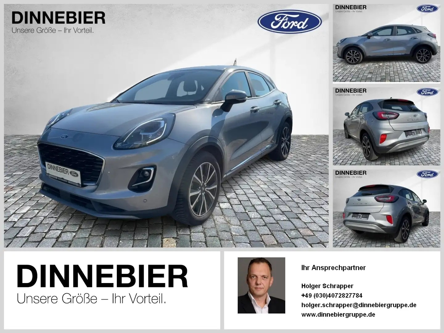 Ford Puma TITANIUM+EinparkAssis+RFK+GJR+MassageS+LED Argento - 1