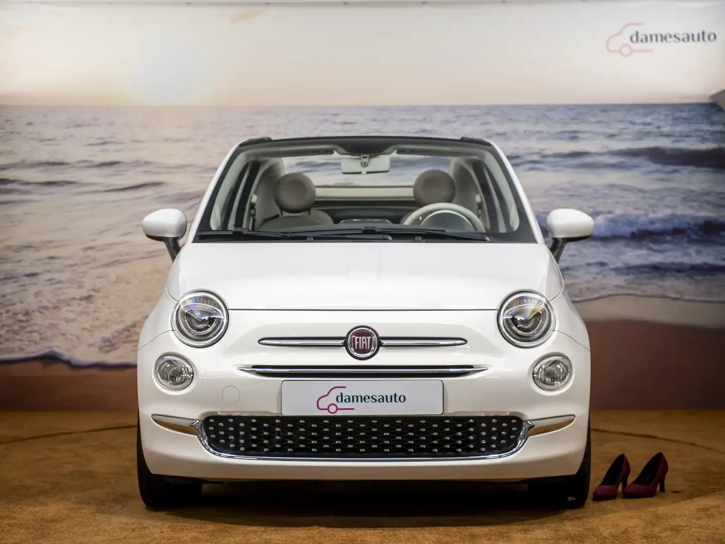 Fiat 500C 0.9 volledig leer, Automaat, Nav, NAP, Incl garant Wit - 2