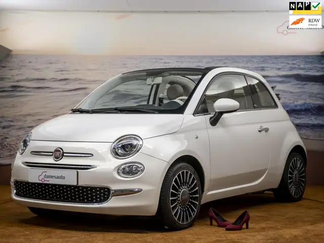 Fiat 500C 0.9 volledig leer, Automaat, Nav, NAP, Incl garant