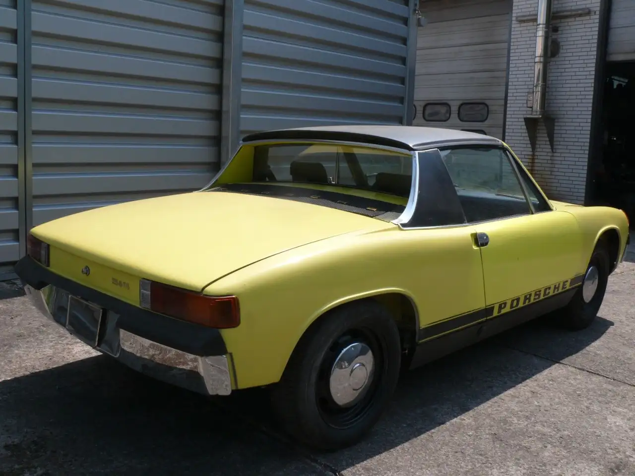 Porsche 914 Chromstoßstangen grüngelb z.Restaurieren, foto 2