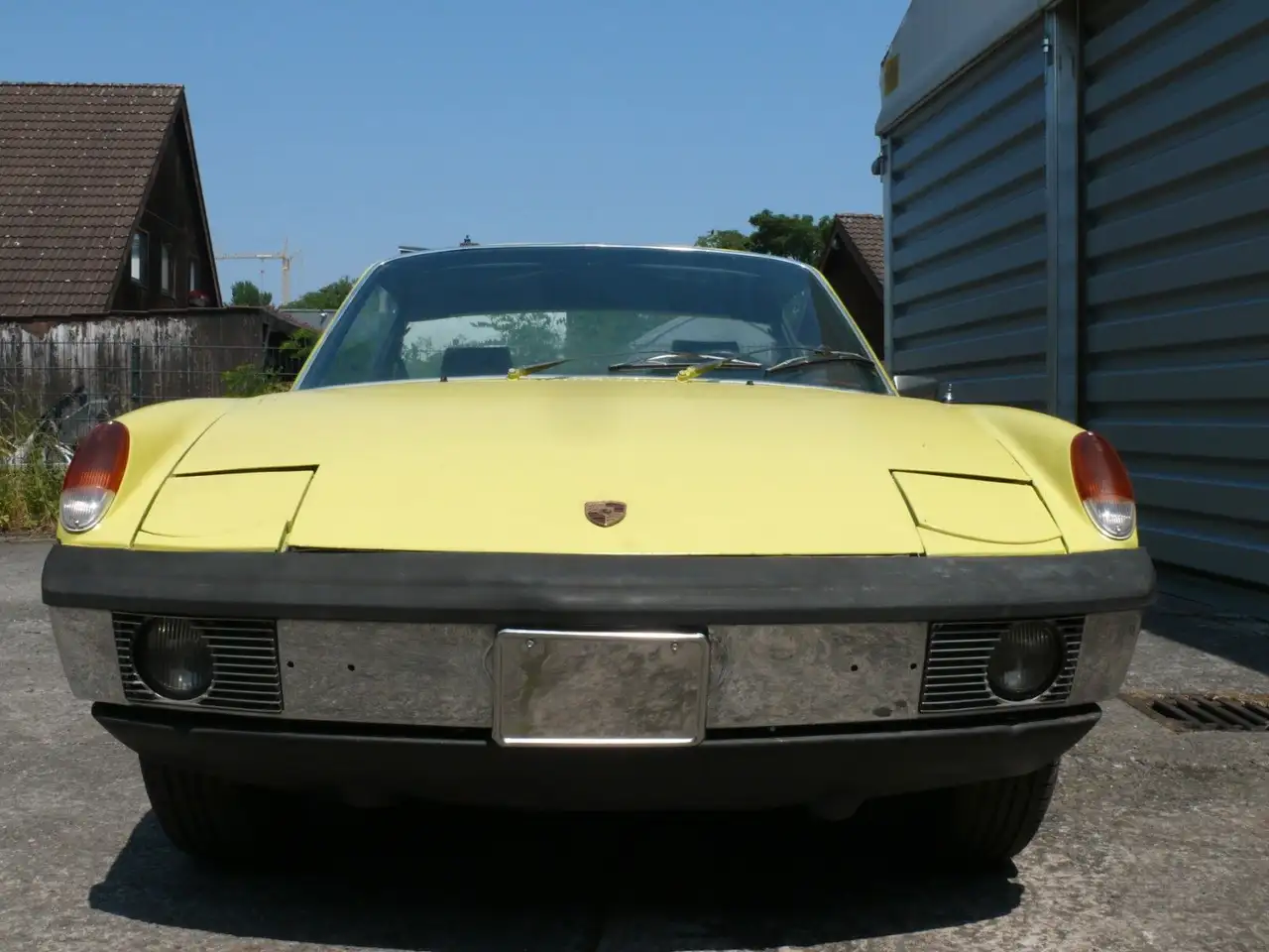 Porsche 914 Chromstoßstangen grüngelb z.Restaurieren, foto 4