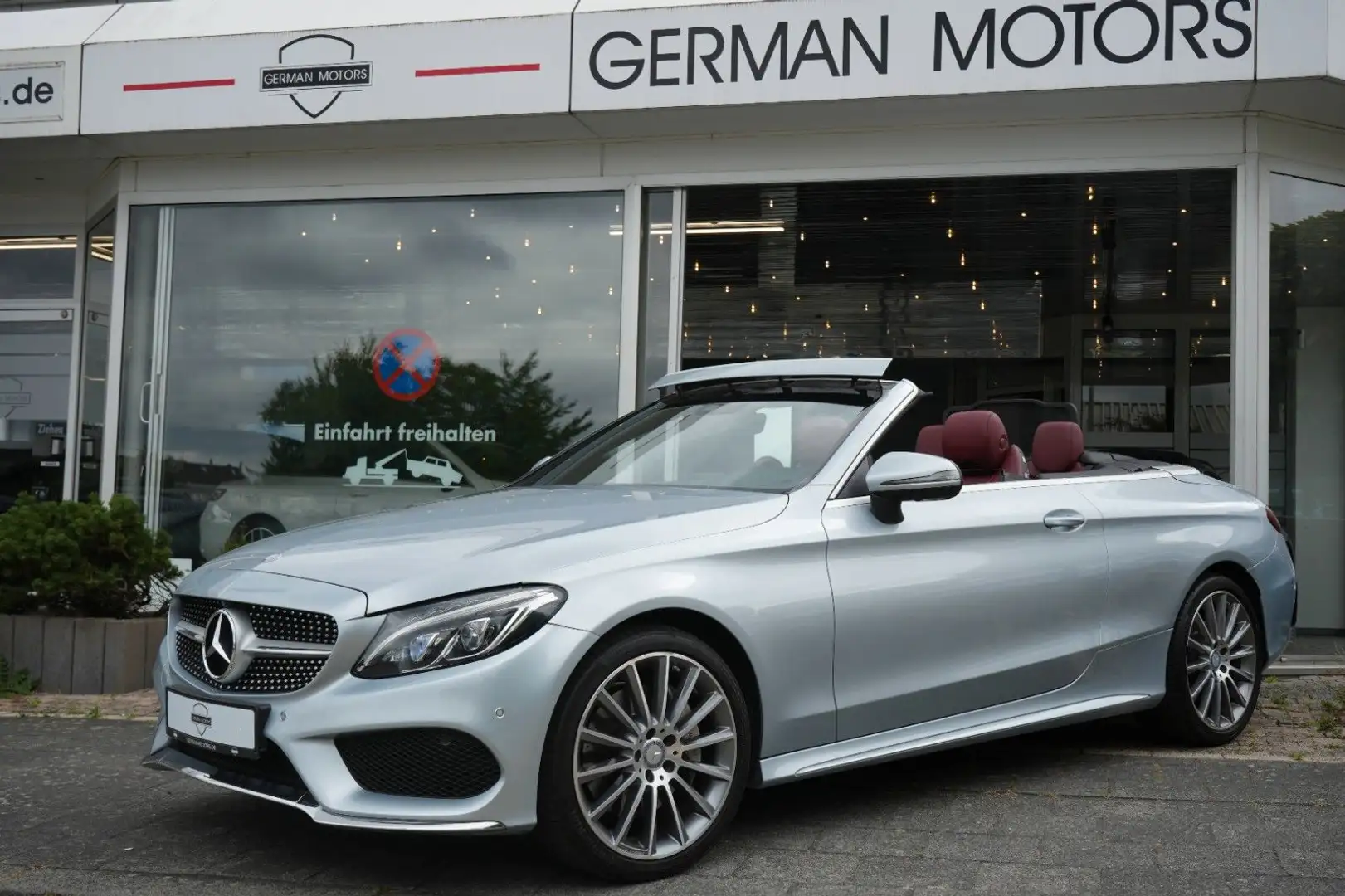 Mercedes-Benz C 250 Cabrio AMG-LINE|360°CAM|LEDER ROT|BURMEST Srebrny - 1